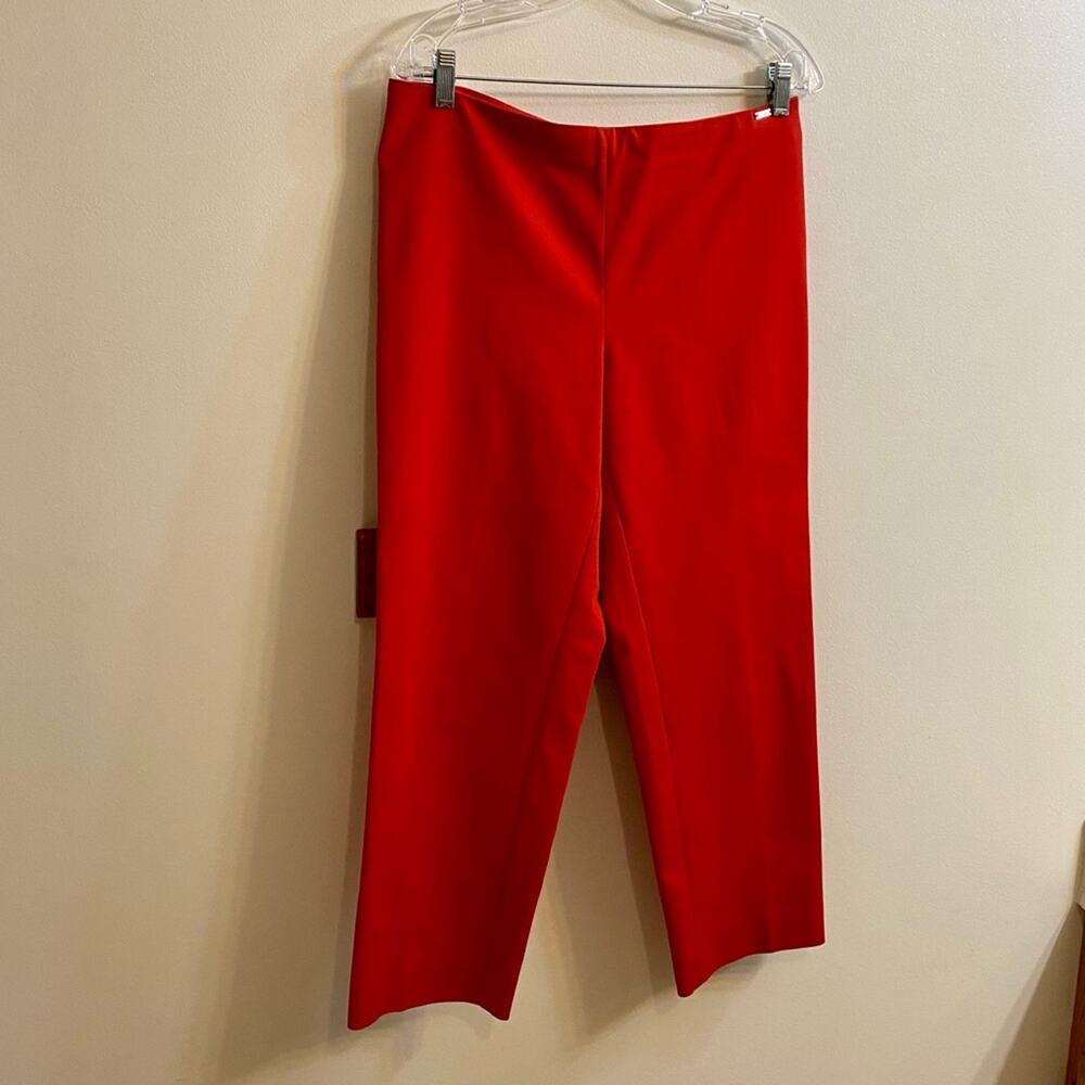 St. John Yellow Label Red Capri Pants High Waisted Women’s 10‎ Made in the USA - Picture 5 of 16
